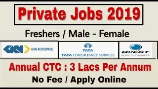 private Jobs 2019 II Private Jobs For Freshers II Apply Online II Learn Technical