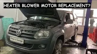 VW Amarok AC / Heater blower motor location replacement