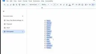 How to do alphabetized Checkbox Lists in Google Docs
