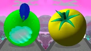 APPLE BALL in Rolling Ball Sky Escape vs Reverse TOMATO BALL in Going Balls, New Color Race-169