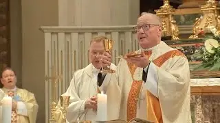 Cardinal Dolan celebrates mass in Italy as mourners pay tribute to Pope Francis