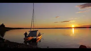 Поход на парусном катамаране по Белому морю.