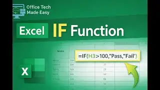 Excel IF Function Explained | Pass or Fail Formula in Excel (Beginner)
