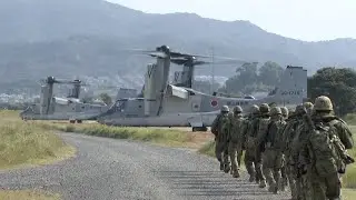 オスプレイ　離島の防衛を想定し輸送訓練　長崎で実施　水陸機動団が参加「時間的に短縮できることが望ましい」