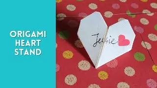Origami Heart party place card / Name tag - Origami tutorial - Party, Valentine, Wedding craft