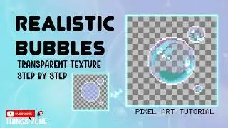 Aseprite: Draw REALISTIC Bubbles with TRANSPARENT Texture (Step by Step)