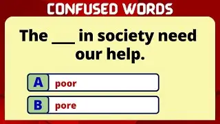CONFUSED WORDS QUIZ | COMMONLY CONFUSED WORDS | ENGLISH CONFUSED WORDS | CONFUSED WORDS QUIZ #5