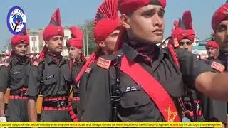 A passing out parade || was held on Thursday at an army base || on the outskirts of Srinagar to mark