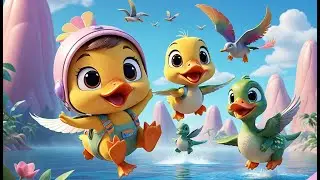 Finger Family Ducks &ndash; Pterodactyl Fly-Along | Fun Dinosaur Song for Kids | Finger Family Adventure