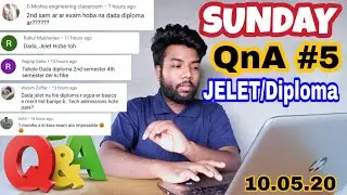 Sunday Question & Answer (QnA #5) About JELET 2020 Exam, Diploma Semester Exam Related  Questions.