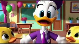 🐤🦆Colourful Ducklings Go to School  | Fun Nursery Rhyme | Learning ABCs & Colours for Toddlers