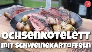 Ochsenkotelett mit Schweinekartoffeln