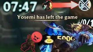 Roaming SUPPORT EZREAL makes enemy top RAGEQUIT at 7 minutes