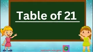 Table of 21 | 21 Table | Table of 21 in English for kids | multiplication table of 21| Math table 21