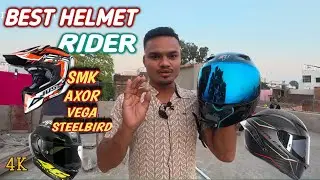 ☝️Best Helmet For Rider #smk #axor #vegan #steelbird 