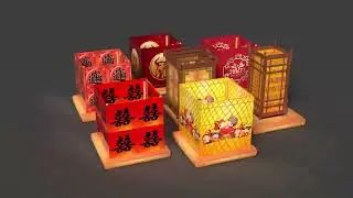 Chinese water lantern 3D model