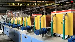 Medium frequency oil drilling steel pipeline induction heat treatment furnace #oildrilling