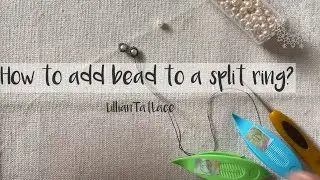 Basic Tatting Technique - Adding bead in split ring (frivolite lesson)