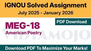 IGNOU MEG 18 Solved Assignment 2025-26 PDF Download