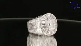 Fully iced out unisex baguette diamond ring. #hiphoprings #diamondring #unisexring #hiphopring