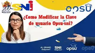 Como modificar la clave OPSU SNI #algrano7