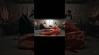 Woman Sleeping on a Meat Bed