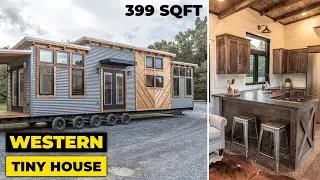 Western inspired Modern design tiny house. By Timbercraft Tinyhouses. Has everything you need!