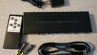 Обзор 4-портового конвертера RCA в HDMI, RCA композитного CVBS AV-переключателя в HDMI-адаптер