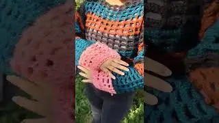 Open Weave Striped Crochet Pattern 💖✨❤️#wintermeetsfashion#winterfashion #crochet #youtubeshorts