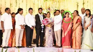 CM YS Jagan Bharathi Attends Marriage Function Blessings Newly Couple | Crazy Fans Vijayawada In AP
