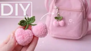 Easy DIY Cherry Heart Keychain 🍒 ❤️