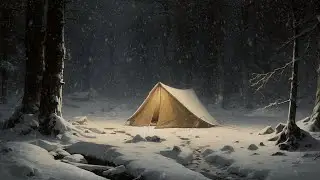 Blizzard Camping Experience ┇ Intense Snowfall & Wind in the Winter Wilderness