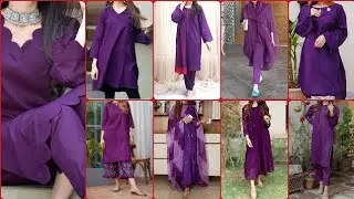 Extremely Beautiful Purple Dress Design| Purple Pakistani Dresses| Purple Colour Combination| 2024