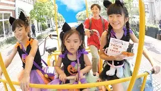チャリでまわるニャ〜！！トリックオアトリート♪