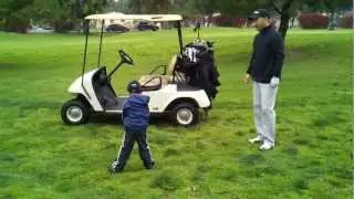 Noah's first round of golf at Heartwell!