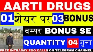 AARTI DRUGS BONUS SHARE NEWS RECORD DATE | AARTI SHARE PRICE TARGET ANALYSIS REVIEW LATEST NEWS