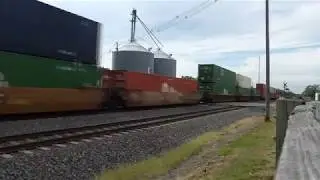 A train through Fairbury, Nebraska