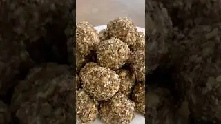 Easy plant-based energy balls! 🌱 Ready in minutes & so tasty! #VeganSnacks #HealthyBites