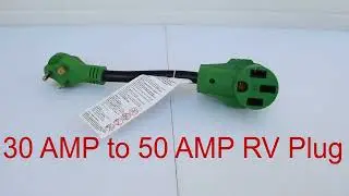 30 Amp Male to 50 Amp Female RV Power Plug Connector / Converter.