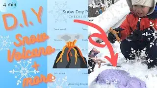 DIY Snow Volcano and more fun snow day activities! | Outdoor activities & crafts for kids part 2.