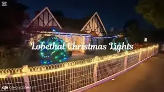 4K The Lobethal main street Christmas Lights