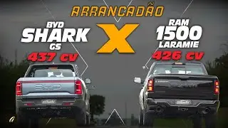 BYD SHARK X RAM 1500 NA ARRANCADA! As picapes mais potentes do Brasil se encaram na pista