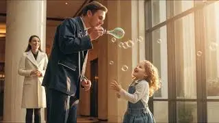 Un Père Concierge Fit Des Bulles Pour Calmer Une Fille -Sans Savoir Que Sa Mère Riche Le Bien Voyait