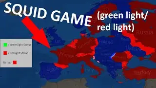 SQUID GAME but in COUNTRIES ( Green Light / Red Light )