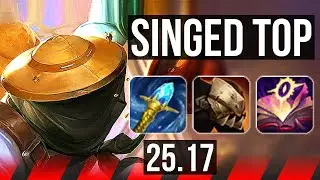 SINGED vs RIVEN (TOP) | 3600+ games | NA Master | 25.17