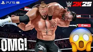 WWE 2K25 - Брок Леснар против LA Найта - Полный матч на Monday Night RAW | PS5 Pro [4K60]