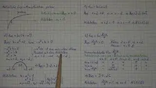 Definitionsmenge Nullstellen nat&uuml;rliche Logarithmusfunktion (Aufgabe 2)