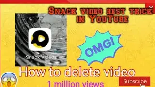Snack video se video Delete  kaise kare ? How  to delete video in snack video app