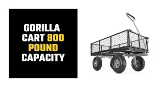 Gorilla Cart 800 Pound Capacity Heavy Duty Durable Steel Mesh Convertible Flatbed Garden Outdoor