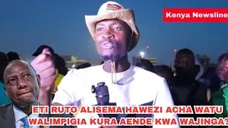 WE MADE A MISTAKE! WE COULD'VE CONSULTED RACHAEL BEFORE SIGNING ANYTHING! LUos on Ruto trashing them